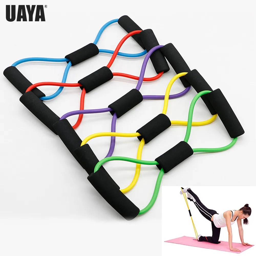 8 Тип упругое напряжение веревка контроль веса Тренажерный зал Фитнес Спортивная