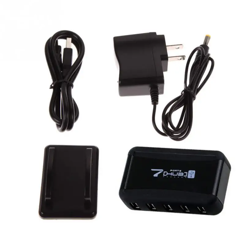 Usb хаб AC Мощность адаптер конвертер USB 2 0 прочный 7 Порты и разъёмы высокое