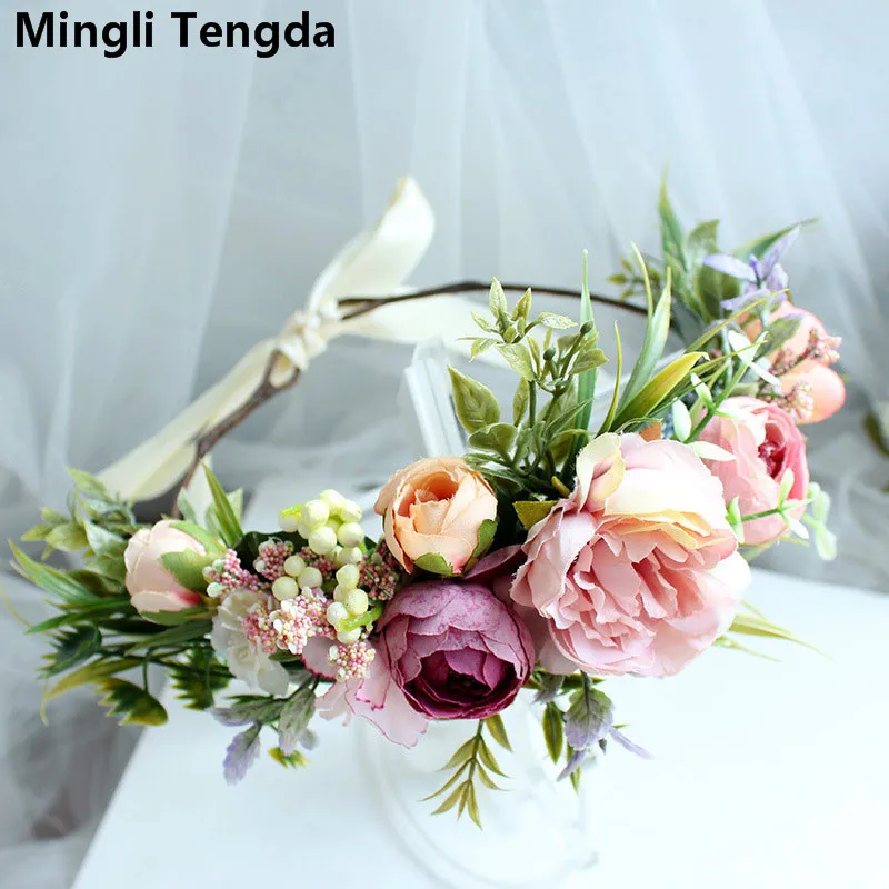 Mingli Tengda 2018 новая свадебная Цветочная Гирлянда невесты элегантная Свадебная