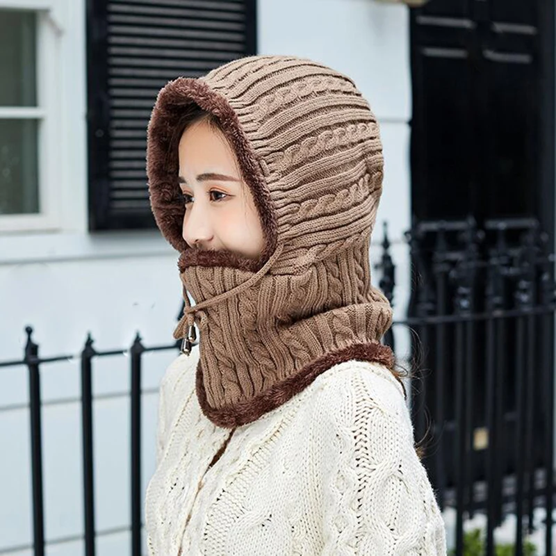 Женские головные уборы Skullies Beanies для верховой езды Ветрозащитная маска уха