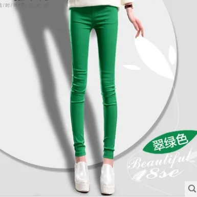 K340 Grass green YRRETY/повседневные Леггинсы для женщин; эластичные черные узкие леггинсы для фитнеса; брюки; уличные леггинсы; большие размеры - Цвет: K340 Grass green
