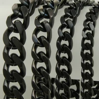 10mm width 103g classic curb link ipb black plating menboy 316l stainless steel necklace 1pc