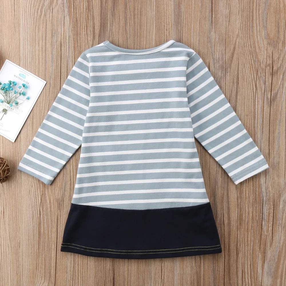 2021 spring European and American children's clothing gilrs princess long sleeve print dress kids cartoon cotoon clothes | Детская