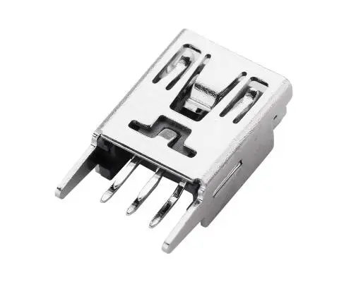 10 шт. мини USB Тип B гнездо 5 Pin DIP 2 pin вертикальное разъема ПП|Соединители| |
