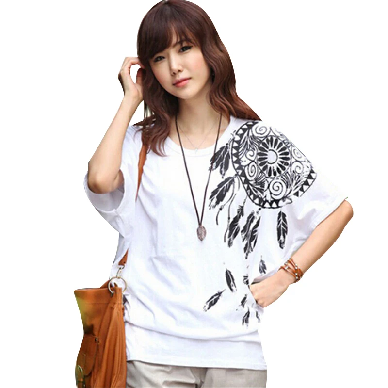 2021 летние футболки женская футболка с цветочным принтом Хлопковая одежда