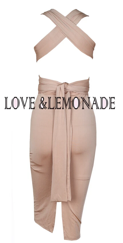 Love& Lemonade Сменные ремни по колено платье TB 8225
