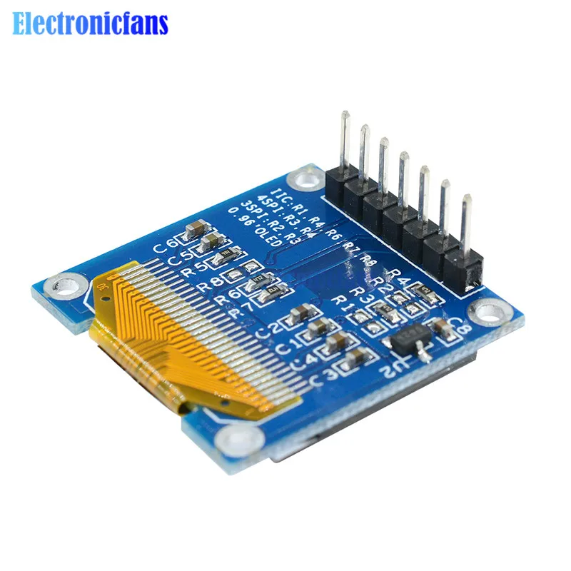Синий 3 5 в 0 96 &quot0 дюйма O светодиодный модуль 128X64 ЖК дисплей для Arduino IIC I2C общаться