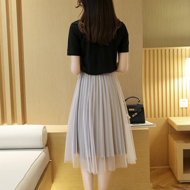 Женская юбка 2017 летняя длинная сетчатая макси фатиновая пачка 3 вида цветов Mujer