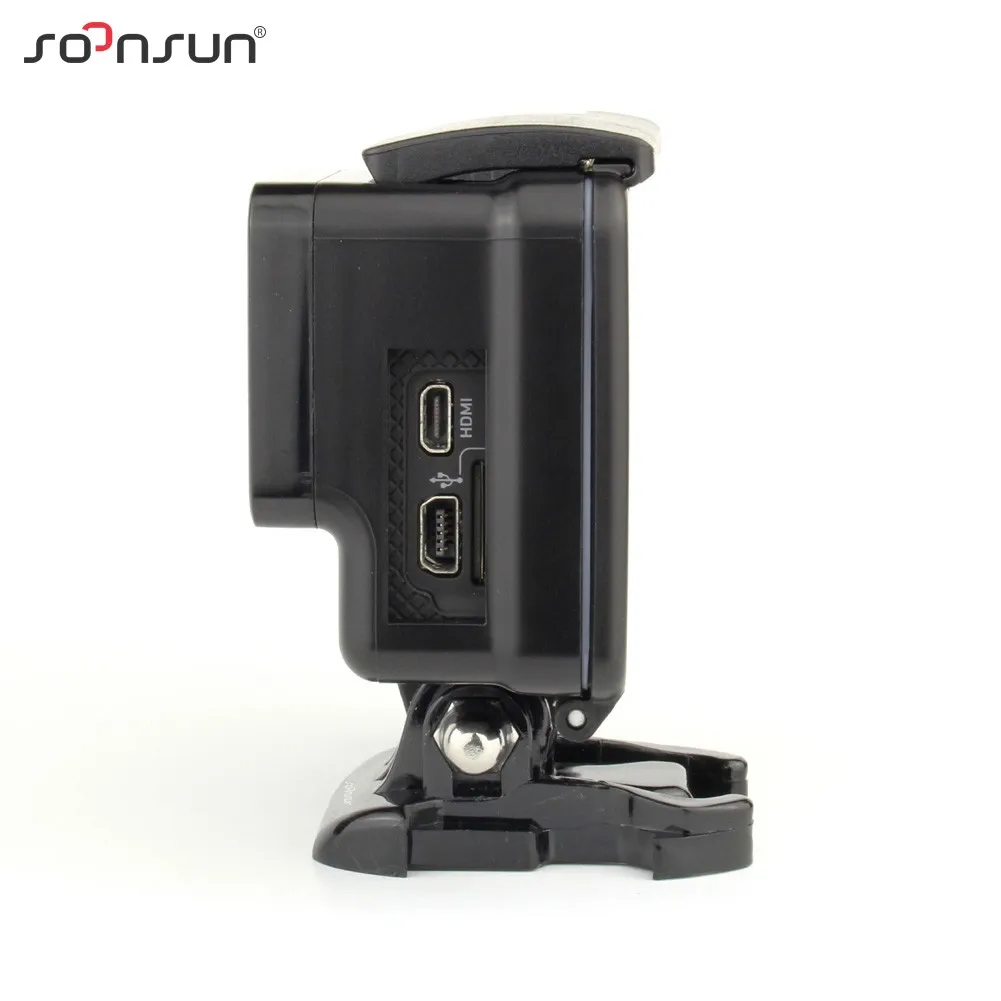 SOONSUN Светонепроницаемый чехол с каркасом жесткий для GoPro Hero 4 3 + защитный боковым