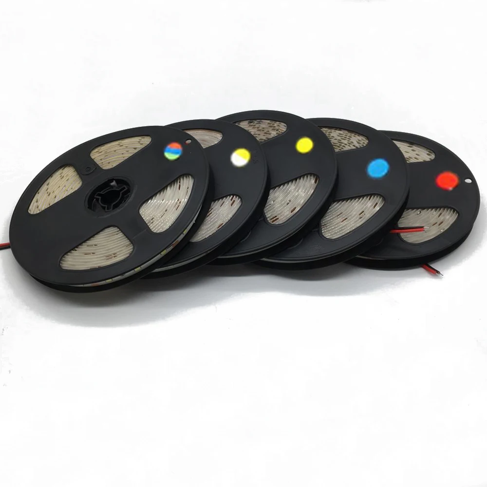 5 м/рулон RGB теплый свет холодный белый красный зеленый голубой желтый гибкий 3528