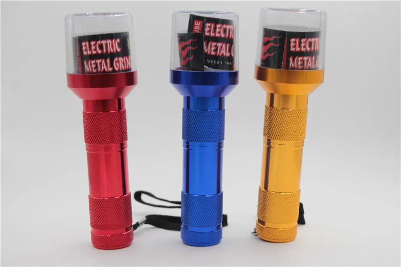 1pcs Electric Torch Shape Herb Tobacco Grinder Metal Smoking Grinding Crusher cigarette Pollen press hand muller Mill chopper | Дом и сад
