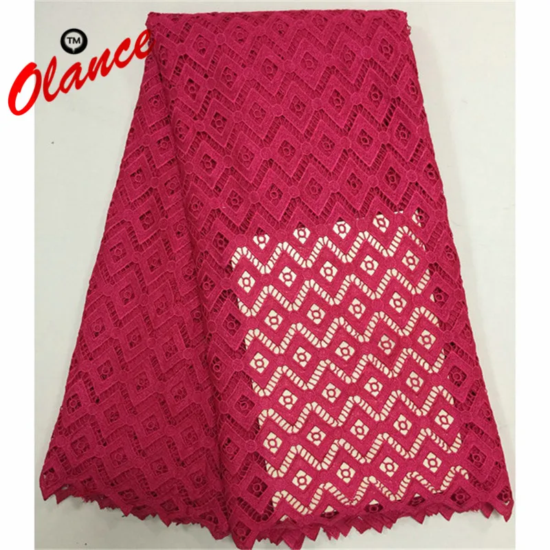 Latest design free shipping Orange Cupion lace PW131 Factory price Nigerian 5 yards royal blue Guipure | Дом и сад