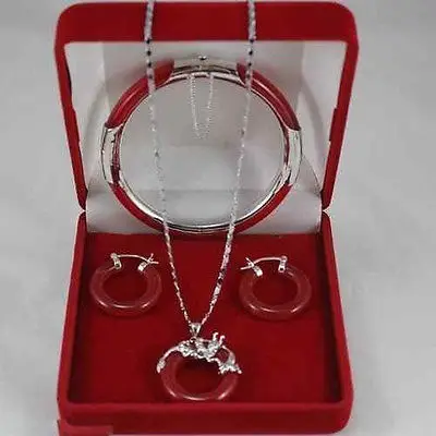 Комплект браслетов и ожерелий из настоящего натурального камня с кулоном