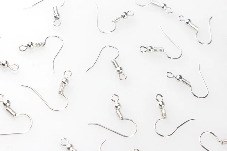 Бесплатная доставка золотые крючки для сережек с катушкой фурнитура 100 шт./лот