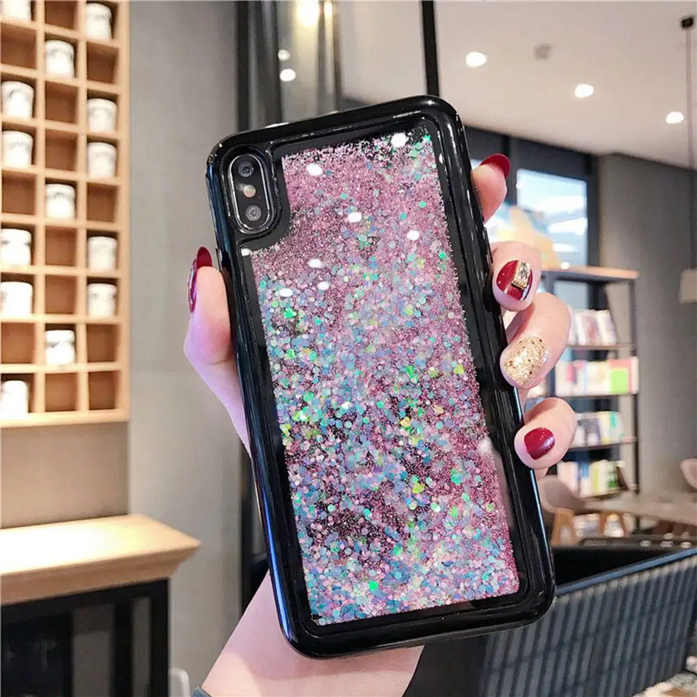 KISSCASE Quicksand Soft Phone Case For iPhone 8 7 6S 6 Plus Dynamic Liquid Cases XS Max XR X 5 5S SE Back Cover Funda |
