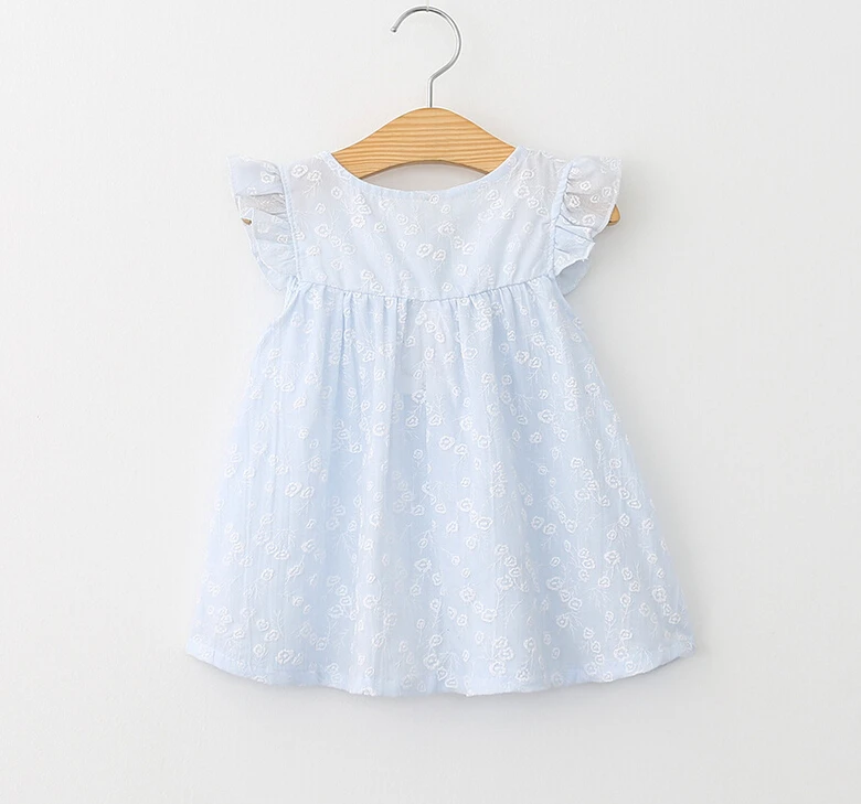 2016 принцесса девушки пуховкой рукавом с бантом краткое платье из хлопка Дети