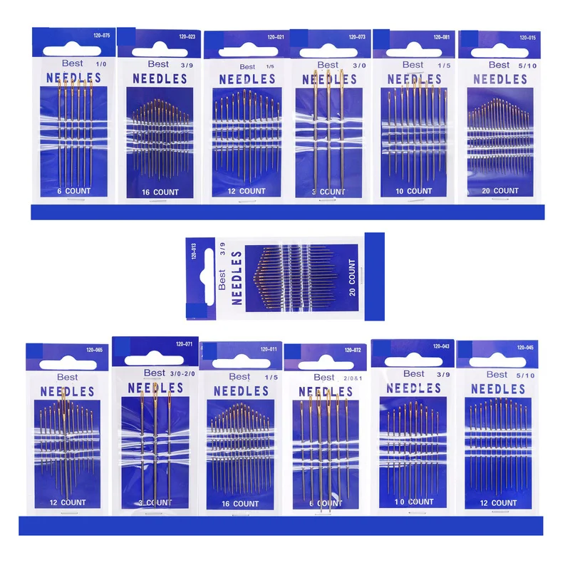 Швейные иглы для больших глаз из нержавеющей стали ручной инструмент шитья