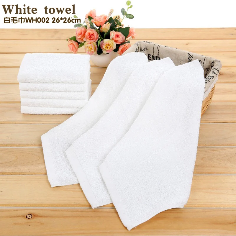 

All cotton white 26*26 cm handkerchief The water is easy to clean small towel Clean cloth for men 1 bags, 20 pieces