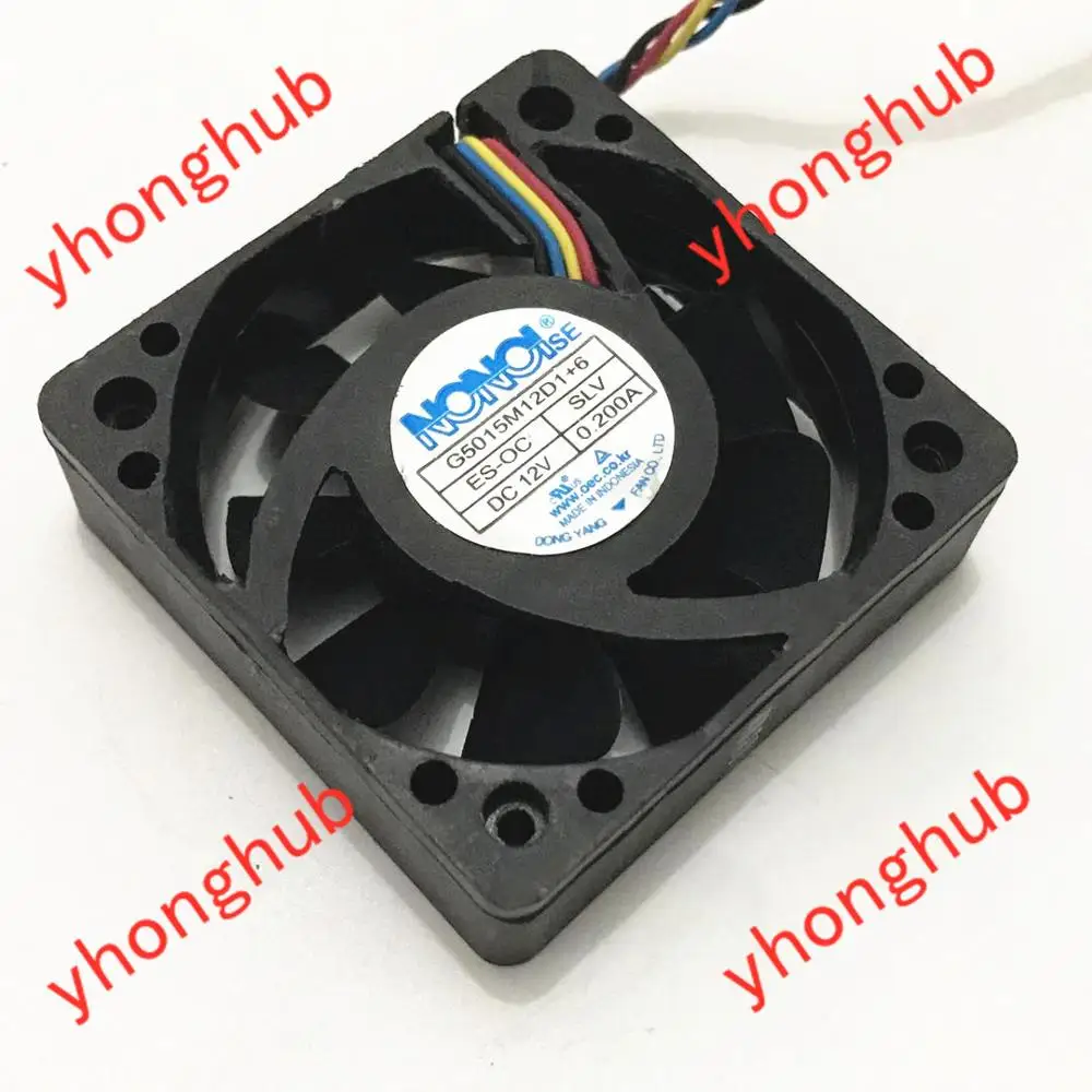 NONOISE G5015M12D1 + 6 AC/DC 12V 0.200A 50x50x15 мм 4 провод Сервер вентилятор охлаждения|square fan|server fandc