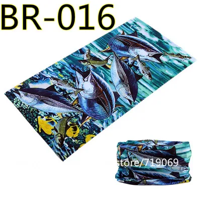 BR 016 Красивый рыболовный шарф Многофункциональный бесшовный рыболовный головной убор Бандана для рыбалки Ветрозащитная маска капюшон тюрбан шейный платок - Цвет: BR 016