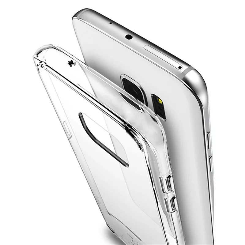 100 шт. прозрачные Гибридные Жесткие акриловые чехлы бамперы из мягкого ТПУ для