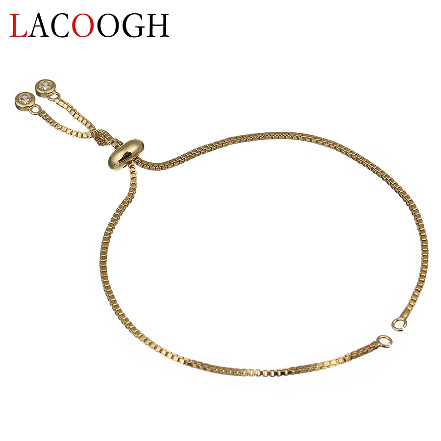 2 шт. регулируемые цепочки для браслета с фианитом|chain link|diy gold chainrhodium chain |