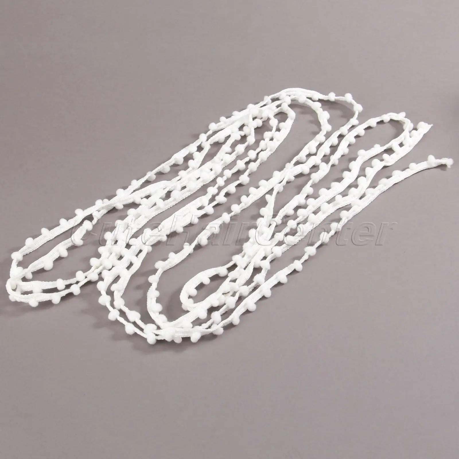 Новинка Лидер продаж 5 ярдов белый кружевной мини шарик с помпоном оплетка