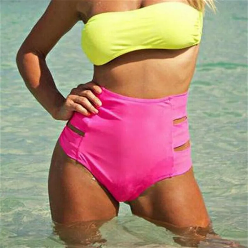 2019 Для женщин сексуальный однотонный бикини стринги с высокой подошвой