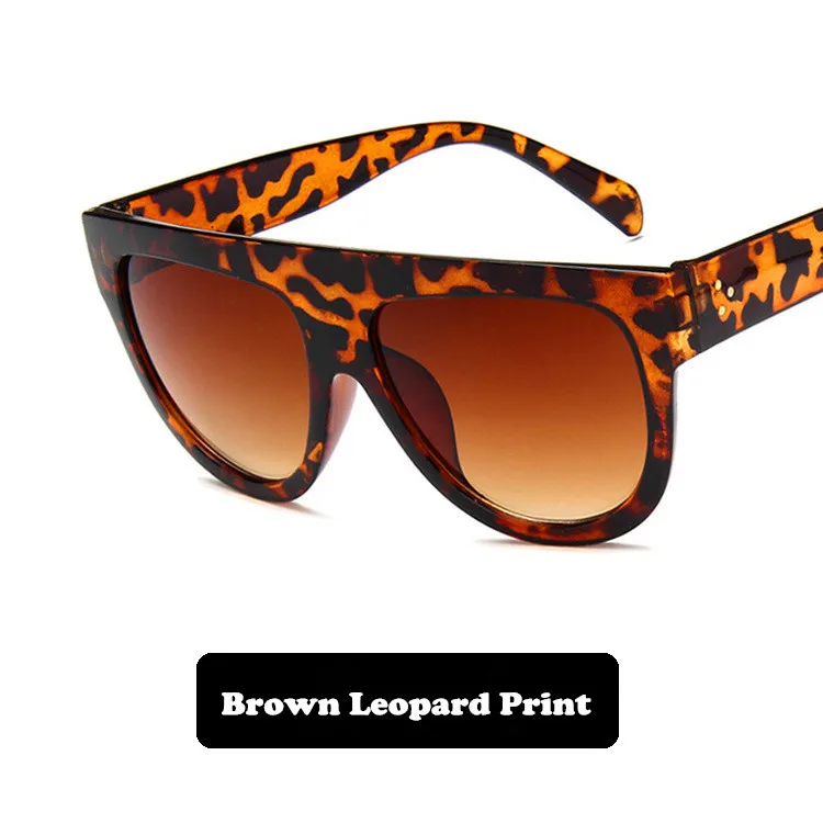 brown leopard print Zonnebril Dames солнцезащитные очки тенты для женщин и мужчин винтажные Ретро солнцезащитные очки Брендовые дизайнерские Hombre Oculos De Sol Feminino G10 - Цвет линз: brown leopard print