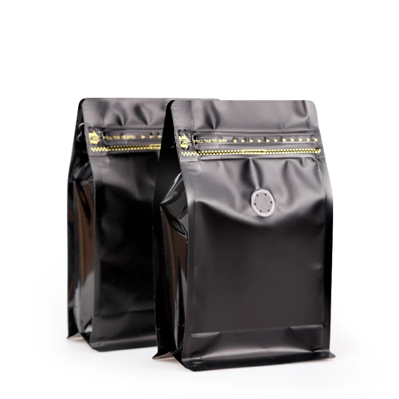 100 шт. полуфунтовые соединения алюминиевой фольги мешки на молнии для кофейных