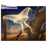 ever moment new diamond painting kit butterfly in night forest mazayka 5d square diamond drills painting fantasy craft asf1001