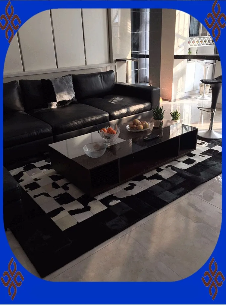 

2018 free shipping 100% natural genuine cowhide fitness carpet