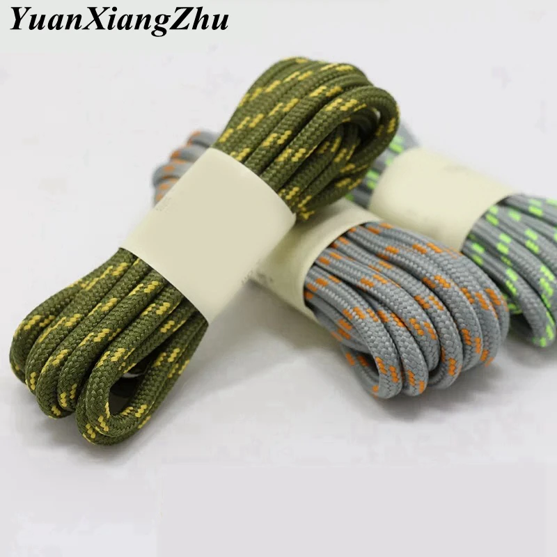 1Pair outdoor sport round shoelaces for boots hiking slip rope shoe laces sneakers shoelace strings100/120/140/160CM 19 Colors