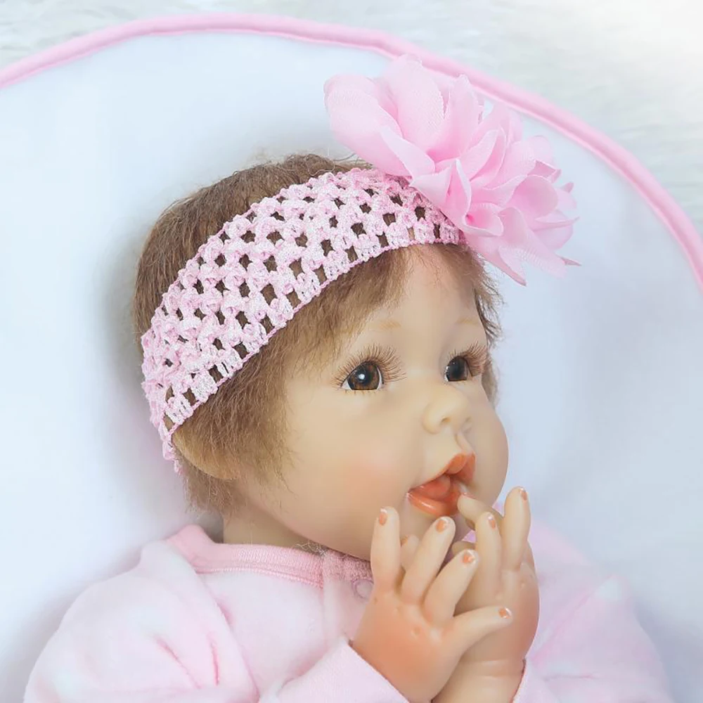 Мягкий силикон-Виниловый reborn baby doll toy lifelike 55 см новорожденный девочка кукла Мода