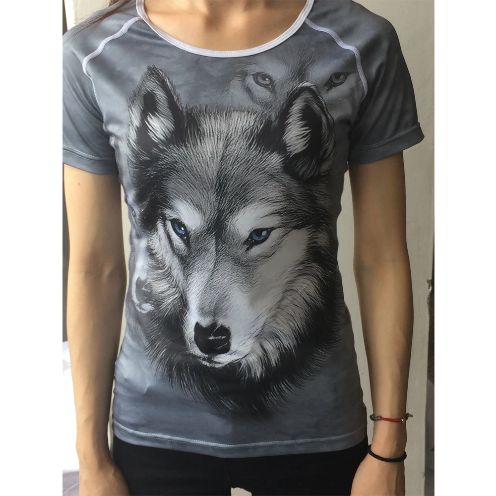 

FORUDESIGNS 3D Schnauzer Dog Women T Shirt Woman Tops O Neck Elastic Ladies Basic Tee Shirt Girls Female Dogs T-shirt Clothes
