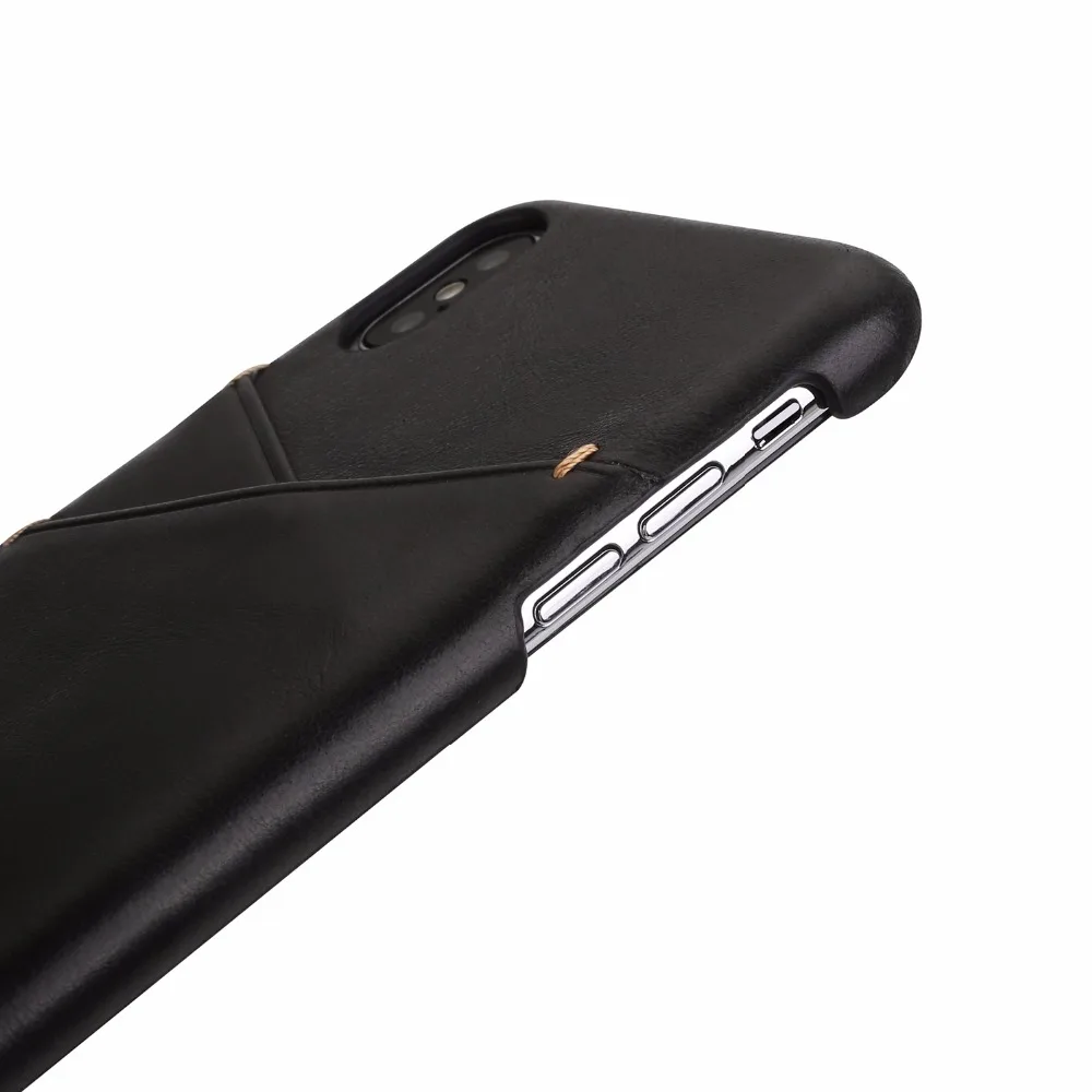 Для iphone Xs Чехол кожаный держатель карты Ультра Тонкий Натуральная кожа