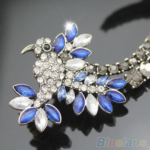 1 шт Женская птица Колибри цвета Кристалл льдом из уха манжеты серьги 1U4B |