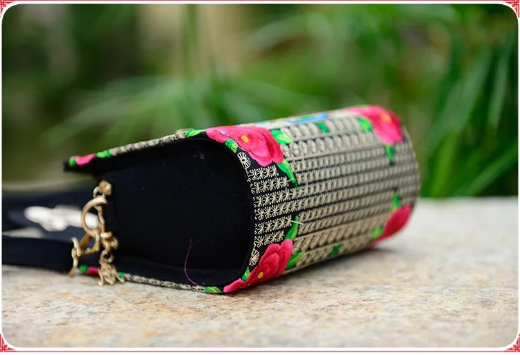 IMIDO винтажная Этническая Вышивка Холщовая Сумка через плечо 2017 Горячая