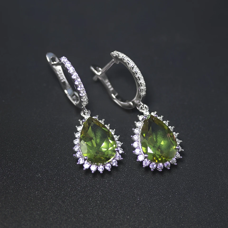 Женские серьги подвески из серебра 925 пробы с зултанитом|Серьги-подвески| |