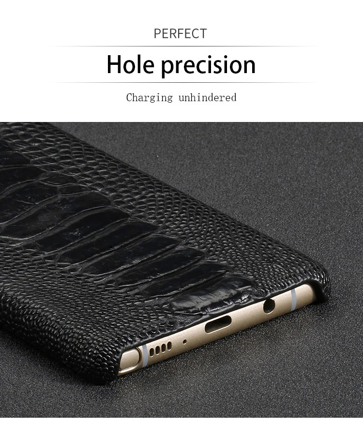 Для samsung Galaxy S6 S7 S8 S9 s10 Plus Note 8 9 A5 A7 A8 J3 J5 J7 натуральный страусиной кожи ног Тонкий включено задняя крышка