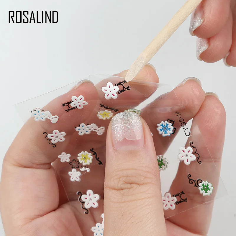 ROSALIND 100 шт./лот оранжевые палочки деревянные толкатели для кутикулы набор