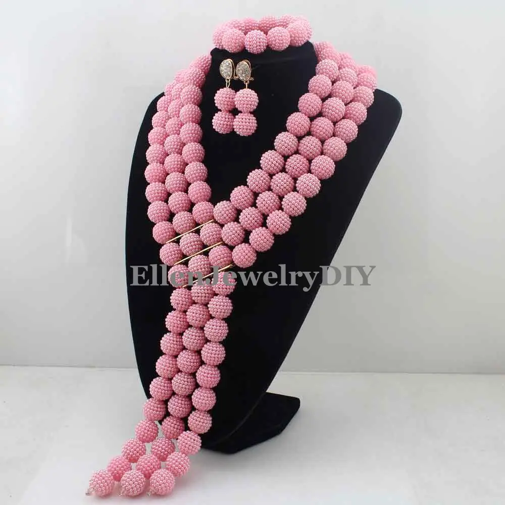 Красивый Африканский Свадебный комплект ювелирных изделий нигерийский костюм