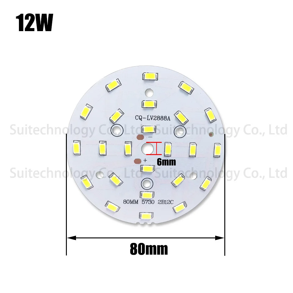 12W 3 Вт, 5 Вт, 7 Вт, 9 Вт, 12 Вт, 15 Вт, 18 Вт, 21 Вт 30 Вт 36 Вт Светодиодный лампа SMD5730 светильник доска светодиодный светильник Панель для DIY светодиодный лампы PCB для потолка с светодиодный - Испускаемый цвет: 12W