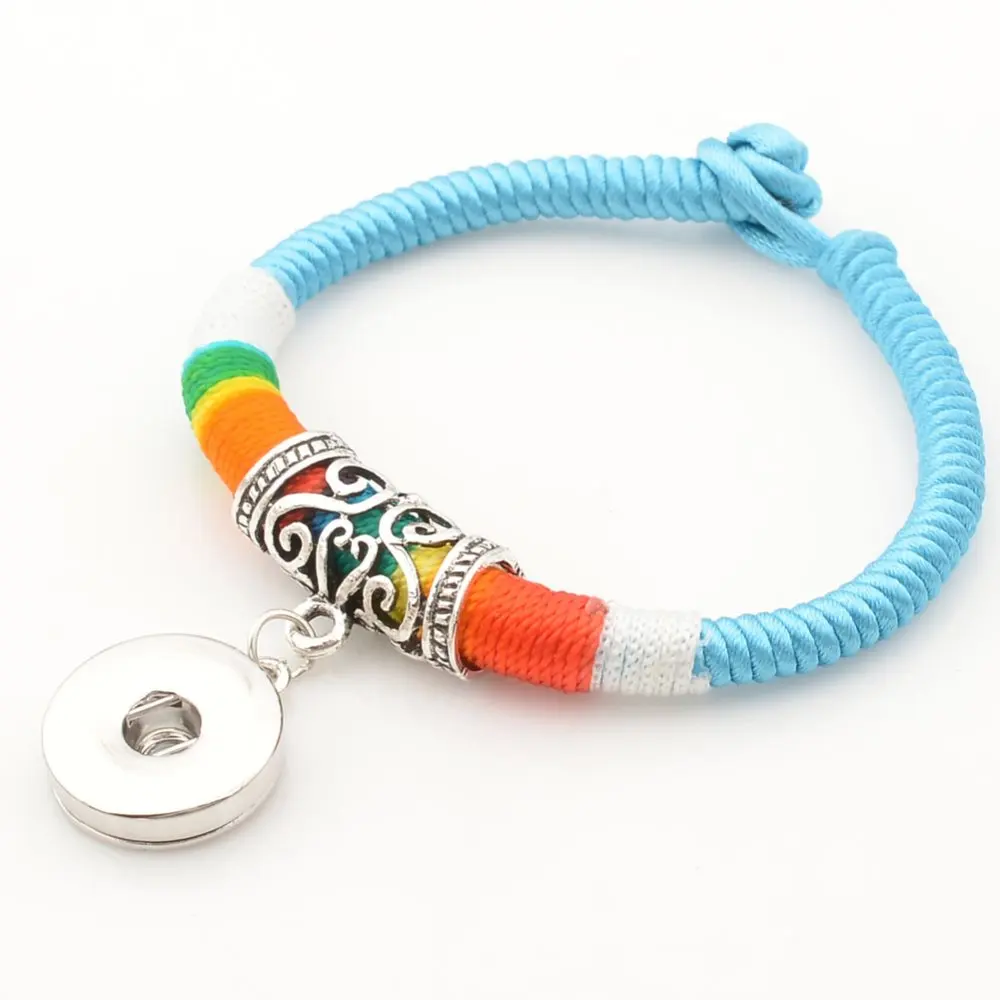Фото Разноцветные браслеты с застежкой для женщин подходят 18 мм DIY Украшение защелкой