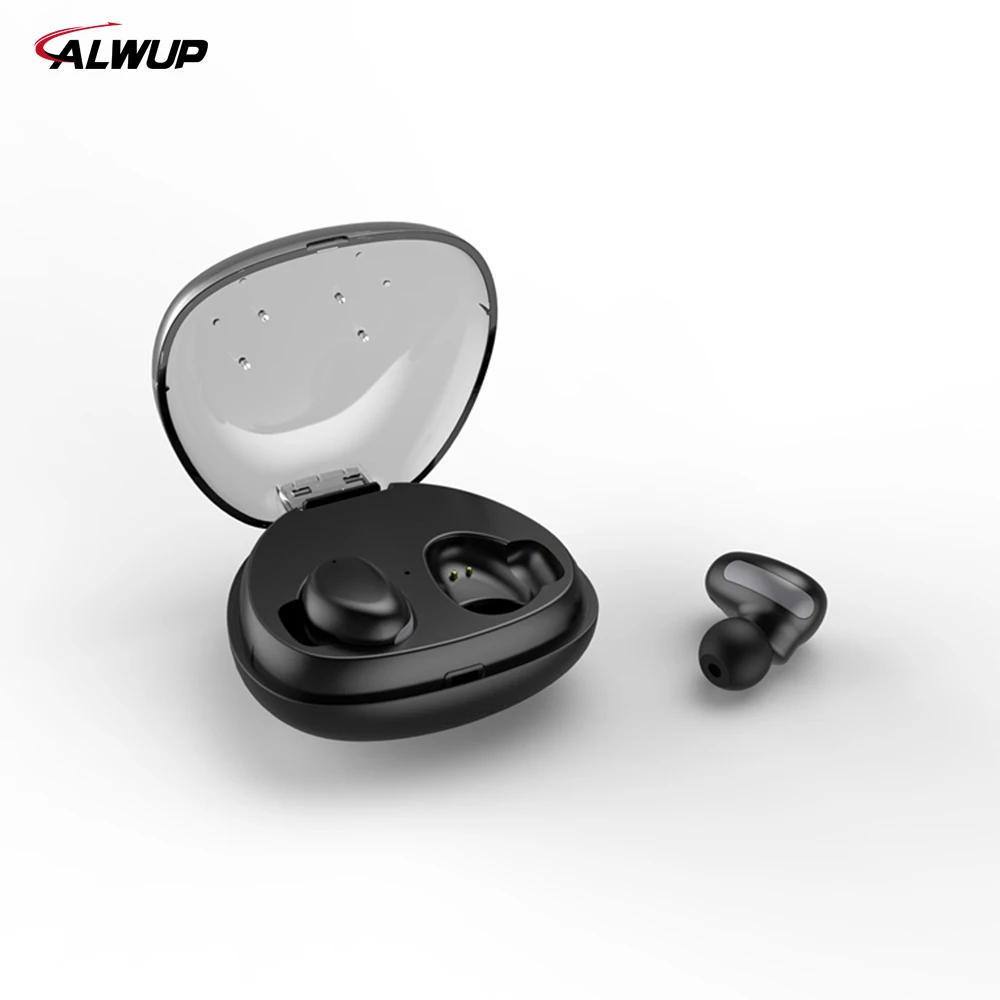 Black set ALWUP UPI8S Bluetooth наушники 3D стерео беспроводные наушники гарнитура с внешним аккумулятором для Xiaomi iPhone 6 7 android samsung - Цвет: Black set