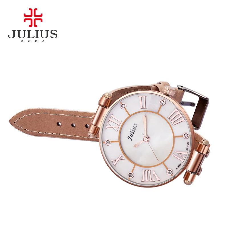 Часы наручные Julius женские с браслетом из натуральной кожи в стиле ретро |