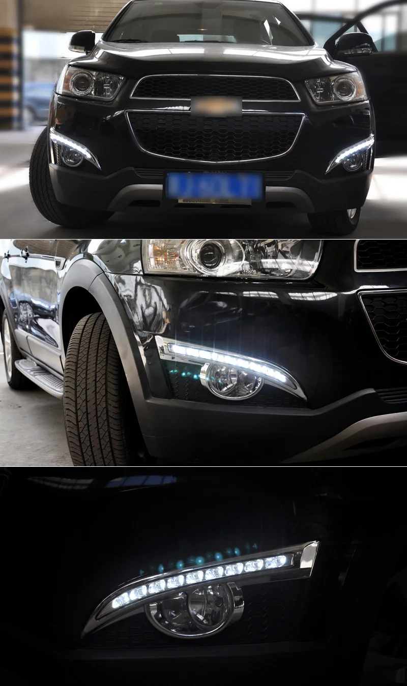 SNCN светодиодный светильник дневного света для Chevrolet Captiva 2011 2012 2013 автомобильные аксессуары Водонепроницаемый ABS 12 В DRL противотуманная фара украшение