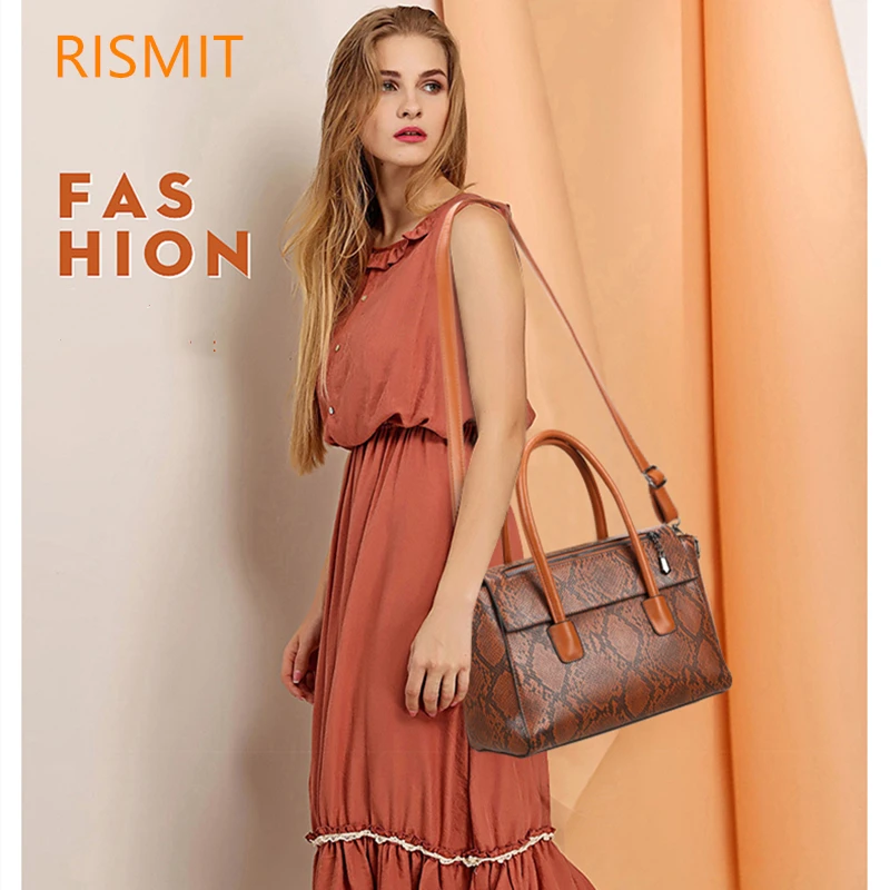 Bolsas Feminina Limited Rismit новинка 2019 женская сумка через плечо змеиный живот для женщин и