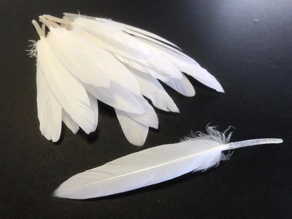 New 20pcs snow white goose duck feathers 10-15cm 4-6inch in length DIY jewelry crafts accessrorys home&ampgarden | Дом и сад