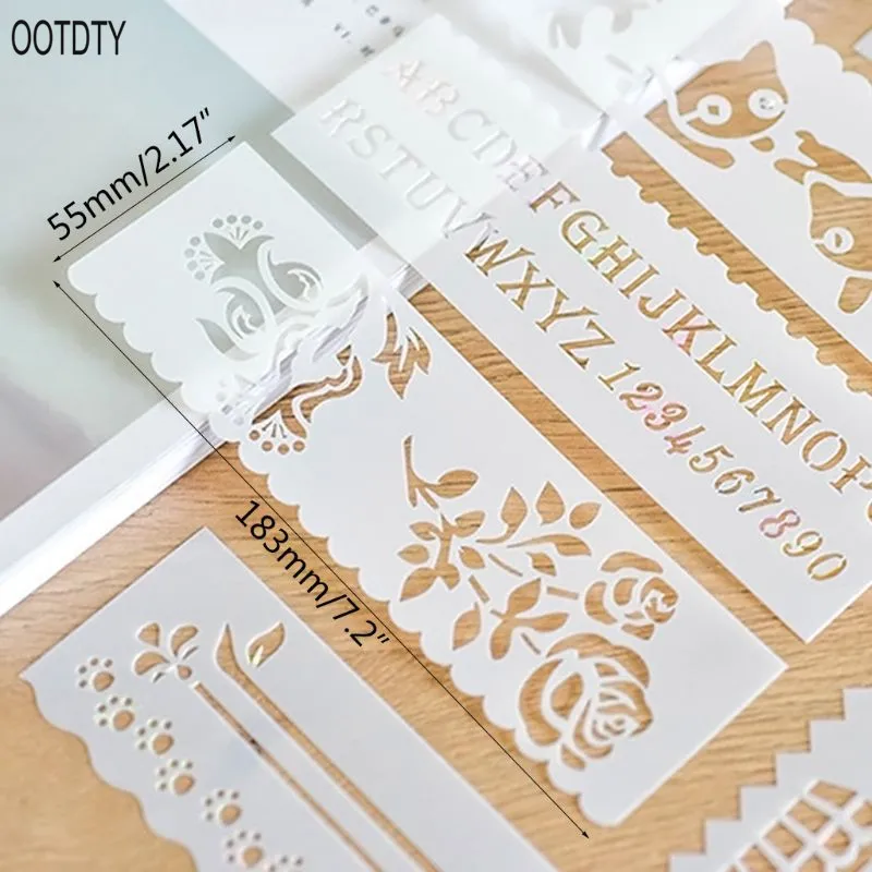 8 шт. креативные DIY Многослойные трафареты для рисования шаблоны штамп для скрапбукинга альбом декор принадлежности
